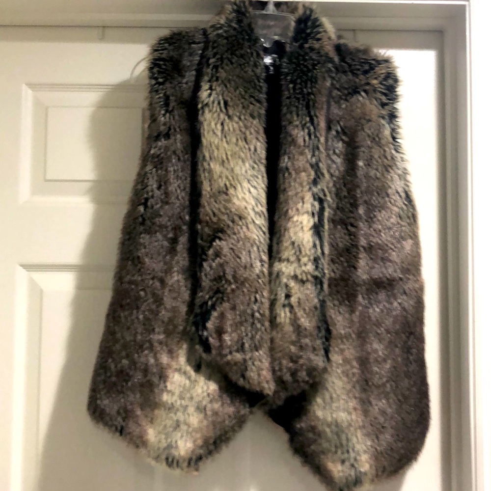 Francesca’s kiss and tell fur vest